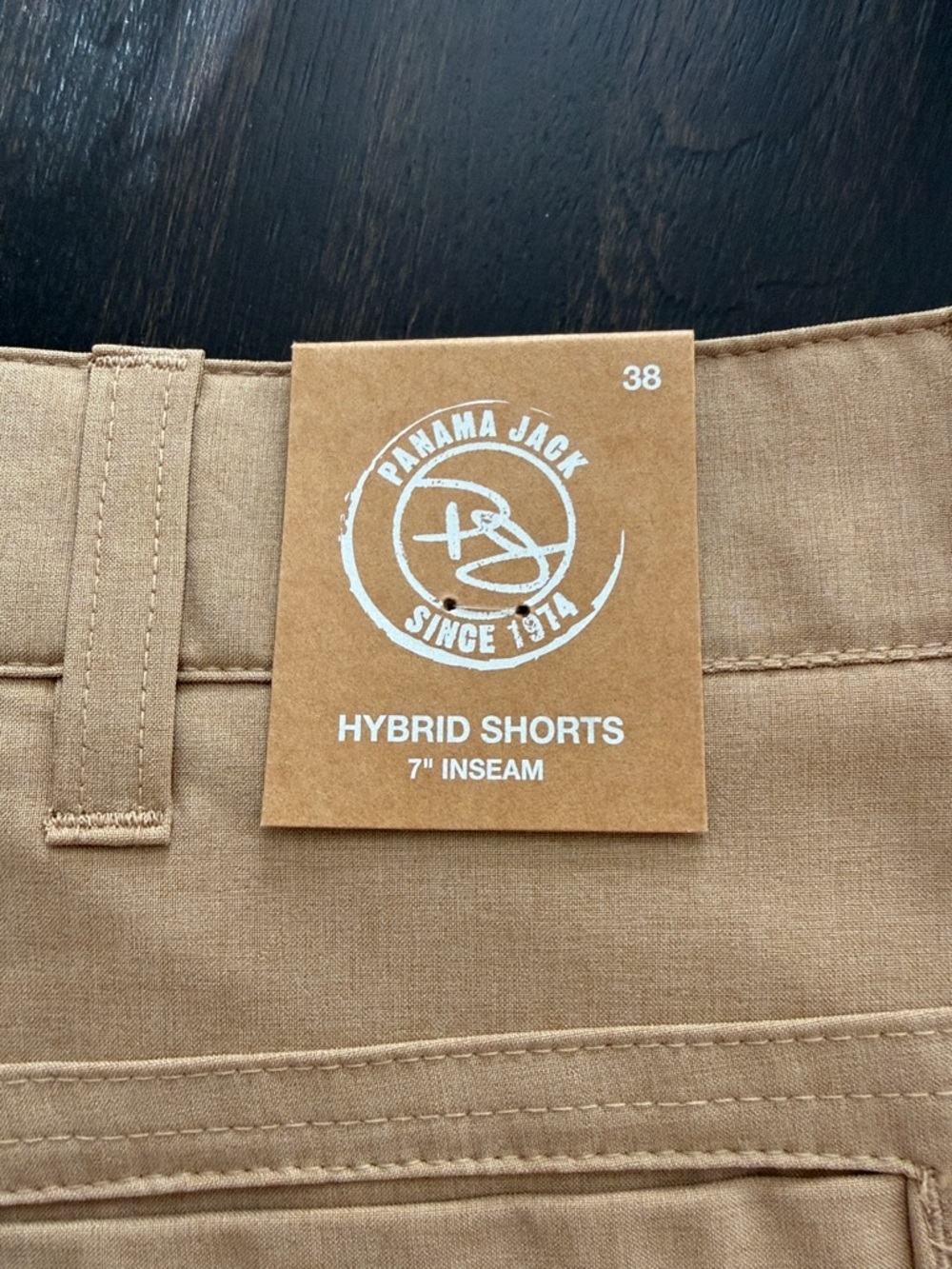 Panama Jack Men's Hybrid Shorts in Light Khaki - Picture 3 of 6